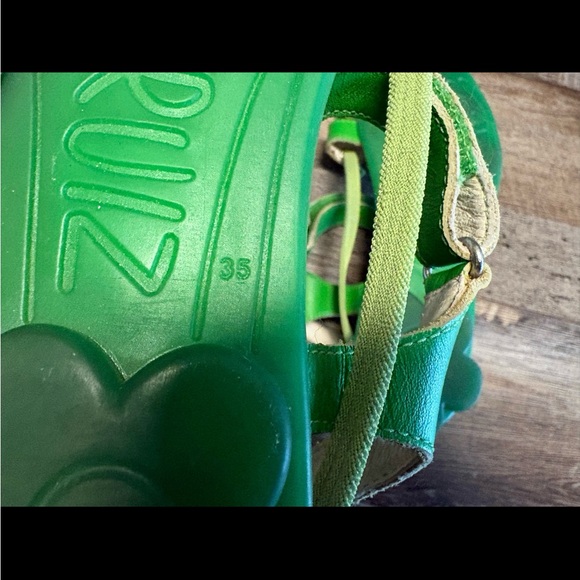 AGATHA RUIZ DE LA PRADA Green Leather Sandals 35 3.5 - Picture 6 of 8